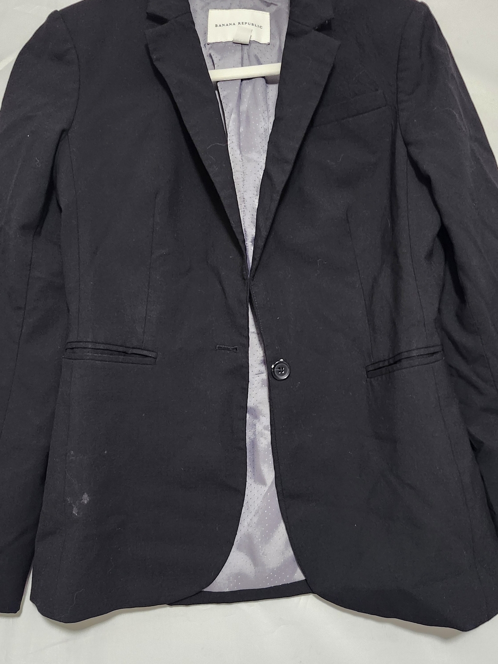 Banana Republic Womens Black Single-Button Blazer